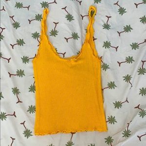Yellow crop top